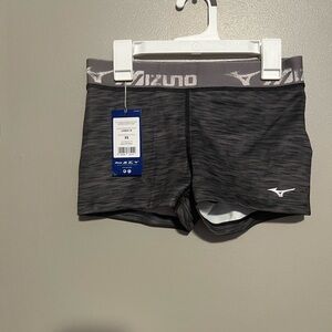 Mizuno Women's Athletic Shorts - Black and Gray XS